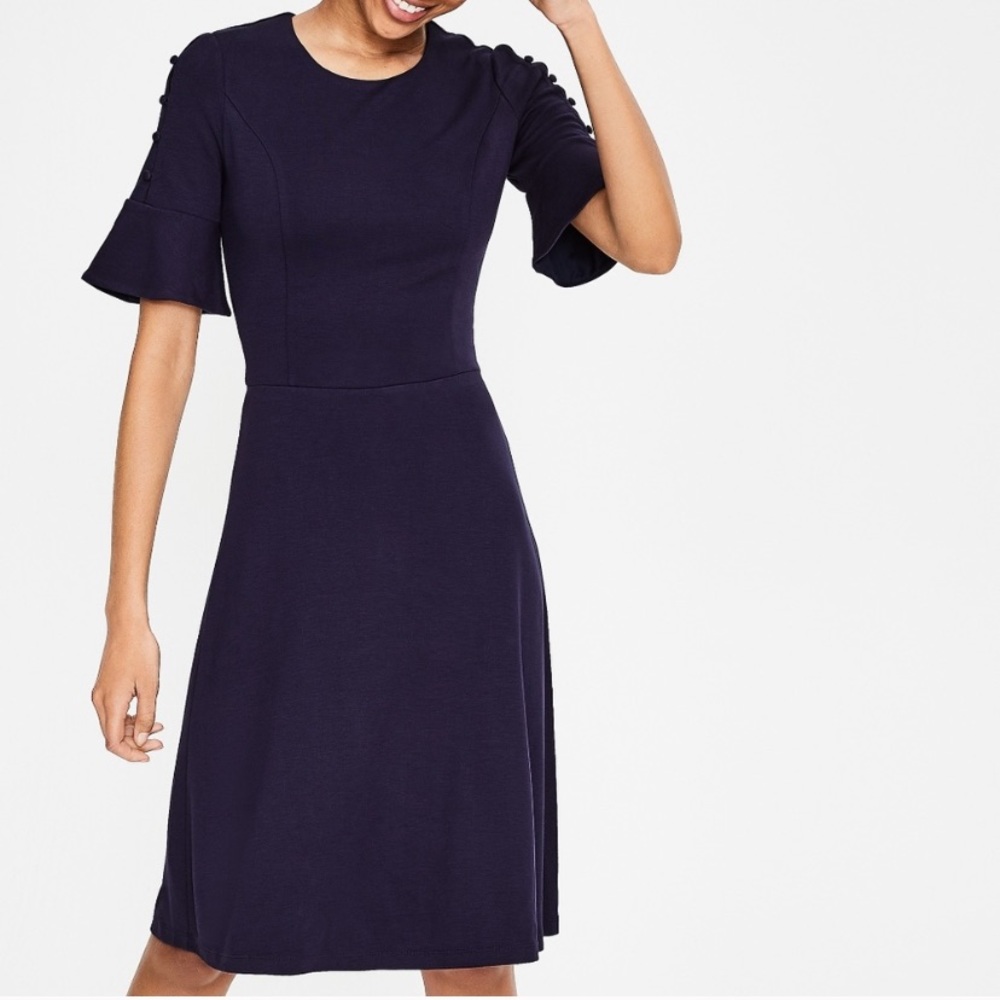 Boden Alexis Jersey Dress Navy Blue